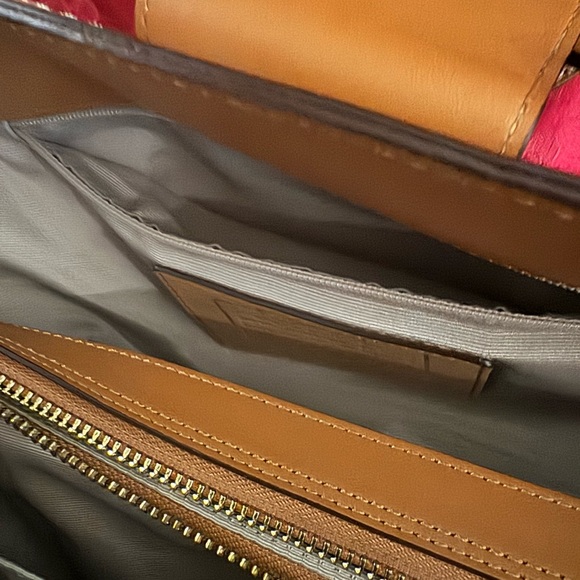 Coach Leather Suede & Canvas Patchwork Bag # F13335 - Picture 5 of 11